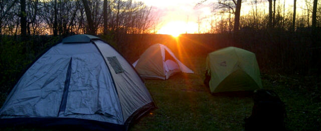 Tents At Sunset