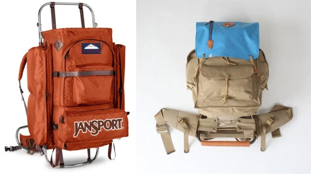 JanSport D2 and by VISVIM with the Conquest External Frame backpack.